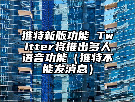 推特新版功能 Twitter将推出多人语音功能（推特不能发消息）