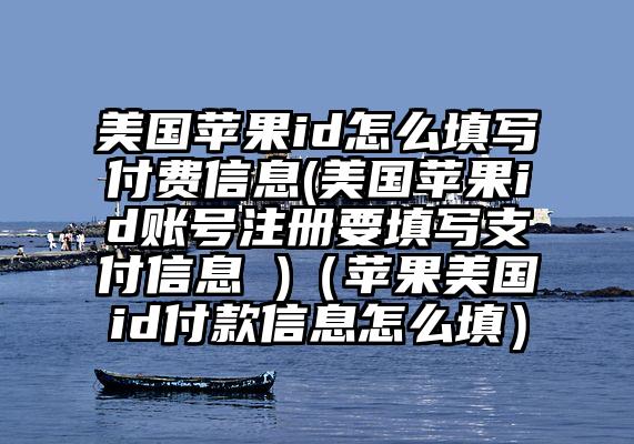 美国苹果id怎么填写付费信息(美国苹果id账号注册要填写支付信息 )（苹果美国id付款信息怎么填）