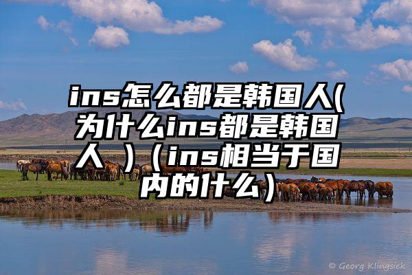 ins怎么都是韩国人(为什么ins都是韩国人 )（ins相当于国内的什么）