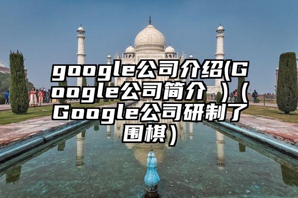 google公司介绍(Google公司简介 )（Google公司研制了围棋）