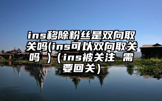 ins移除粉丝是双向取关吗(ins可以双向取关吗 )（ins被关注 需要回关）