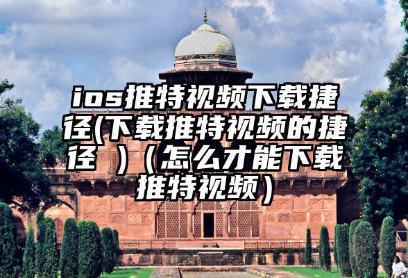 ios推特视频下载捷径(下载推特视频的捷径 )（怎么才能下载推特视频）