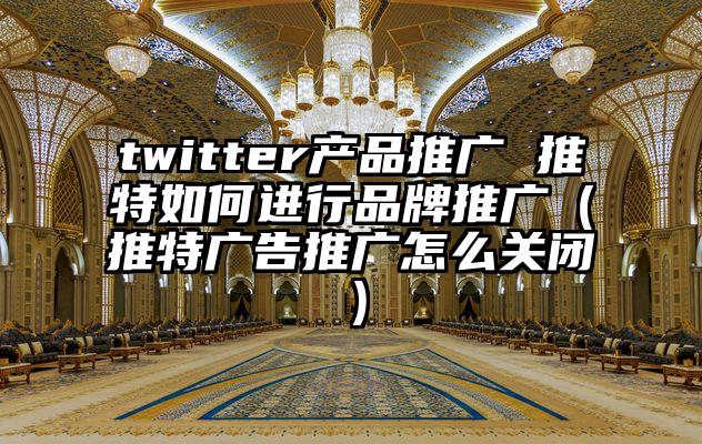 twitter产品推广 推特如何进行品牌推广（推特广告推广怎么关闭）