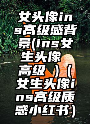 女头像ins高级感背景(ins女生头像 高级 )（女生头像ins高级质感小红书）