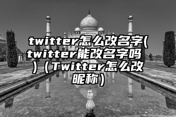 twitter怎么改名字(twitter能改名字吗 )（Twitter怎么改昵称）