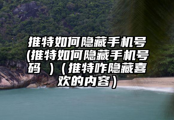 推特如何隐藏手机号(推特如何隐藏手机号码 )（推特咋隐藏喜欢的内容）