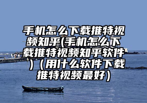 手机怎么下载推特视频知乎(手机怎么下载推特视频知乎软件 )（用什么软件下载推特视频最好）