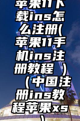 苹果11下载ins怎么注册(苹果11手机ins注册教程 )（中国注册ins教程苹果xs）