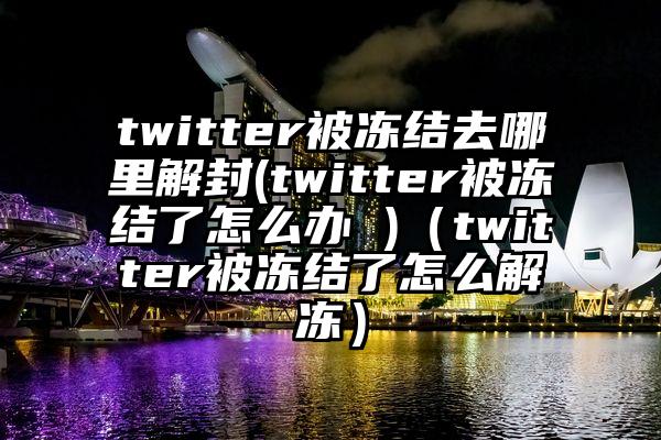 twitter被冻结去哪里解封(twitter被冻结了怎么办 )（twitter被冻结了怎么解冻）