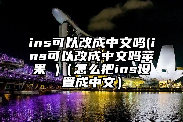 ins可以改成中文吗(ins可以改成中文吗苹果 )（怎么把ins设置成中文）