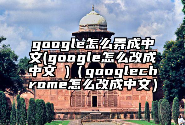 google怎么弄成中文(google怎么改成中文 )（googlechrome怎么改成中文）