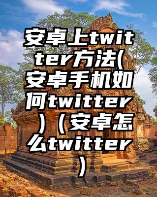 安卓上twitter方法(安卓手机如何twitter )（安卓怎么twitter）