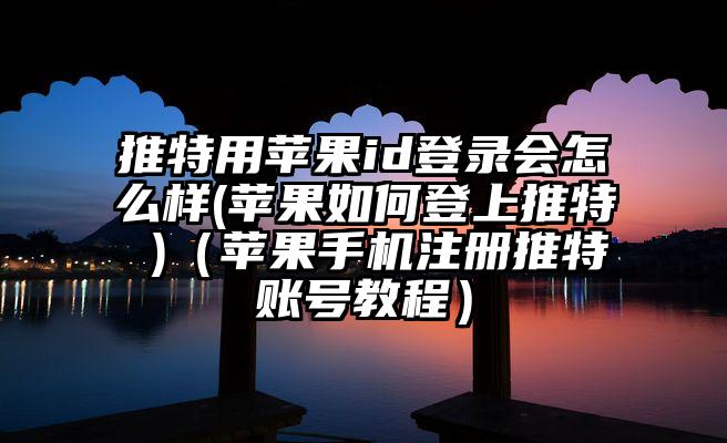 推特用苹果id登录会怎么样(苹果如何登上推特 )（苹果手机注册推特账号教程）