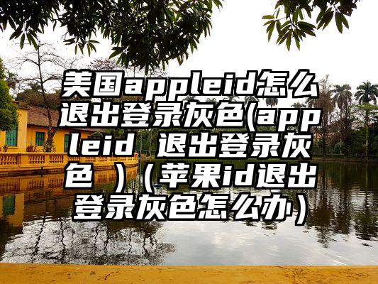 美国appleid怎么退出登录灰色(appleid 退出登录灰色 )（苹果id退出登录灰色怎么办）