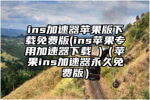 ins加速器苹果版下载免费版(ins苹果专用加速器下载 )（苹果ins加速器永久免费版）