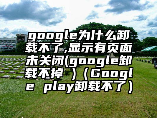 google为什么卸载不了,显示有页面未关闭(google卸载不掉 )（Google play卸载不了）