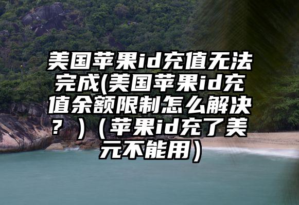 美国苹果id充值无法完成(美国苹果id充值余额限制怎么解决? )（苹果id充了美元不能用）