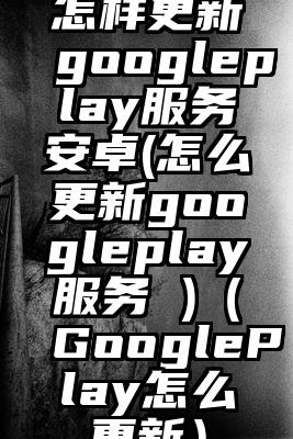 怎样更新googleplay服务安卓(怎么更新googleplay服务 )（GooglePlay怎么更新）