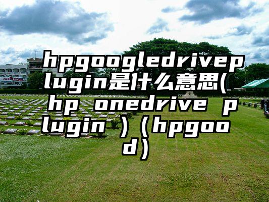 hpgoogledriveplugin是什么意思(hp onedrive plugin )（hpgood）