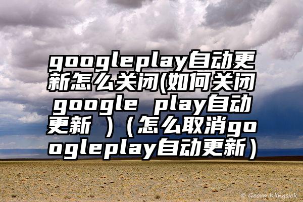 googleplay自动更新怎么关闭(如何关闭google play自动更新 )（怎么取消googleplay自动更新）