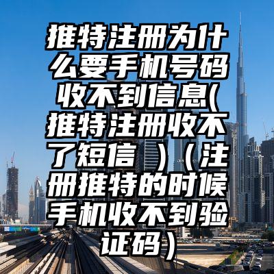 推特注册为什么要手机号码收不到信息(推特注册收不了短信 )（注册推特的时候手机收不到验证码）