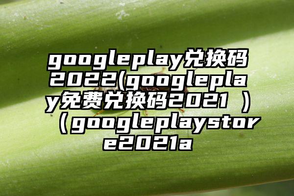 googleplay兑换码2022(googleplay免费兑换码2021 )（googleplaystore2021a