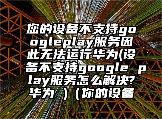 您的设备不支持googleplay服务因此无法运行华为(设备不支持google play服务怎么解决?华为 )（你的设备