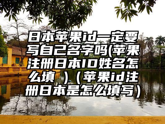 日本苹果id一定要写自己名字吗(苹果注册日本ID姓名怎么填 )（苹果id注册日本是怎么填写）