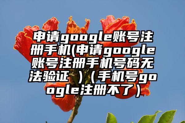 申请google账号注册手机(申请google账号注册手机号码无法验证 )（手机号google注册不了）