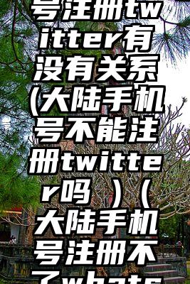 大陆手机号注册twitter有没有关系(大陆手机号不能注册twitter吗 )（大陆手机号注册不了whatsapp）