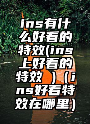 ins有什么好看的特效(ins上好看的特效 )（ins好看特效在哪里）