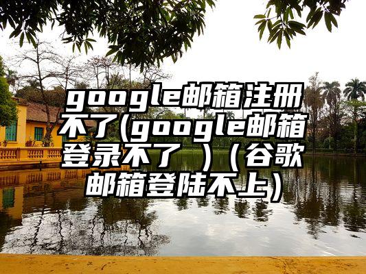 google邮箱注册不了(google邮箱登录不了 )（谷歌邮箱登陆不上）