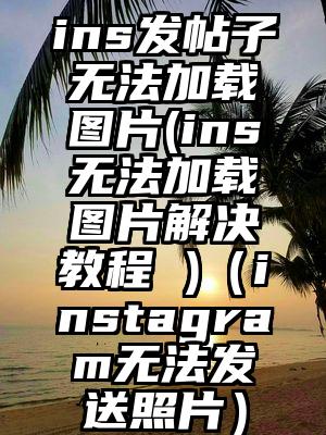 ins发帖子无法加载图片(ins无法加载图片解决教程 )（instagram无法发送照片）