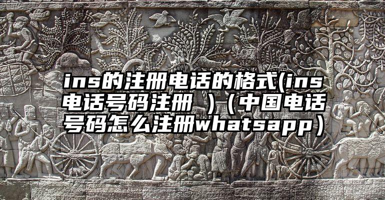 ins的注册电话的格式(ins电话号码注册 )（中国电话号码怎么注册whatsapp）