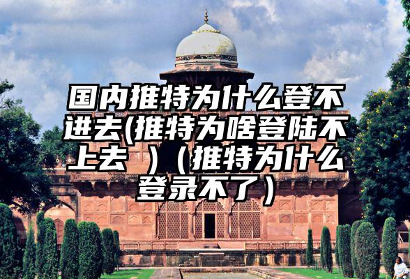 国内推特为什么登不进去(推特为啥登陆不上去 )（推特为什么登录不了）