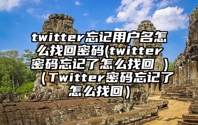 twitter忘记用户名怎么找回密码(twitter密码忘记了怎么找回 )（Twitter密码忘记了怎么找回）