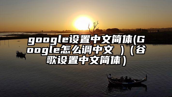 google设置中文简体(Google怎么调中文 )（谷歌设置中文简体）