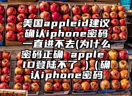 美国appleid建议确认iphone密码一直进不去(为什么密码正确 apple ID登陆不了 )（确认iphone密码