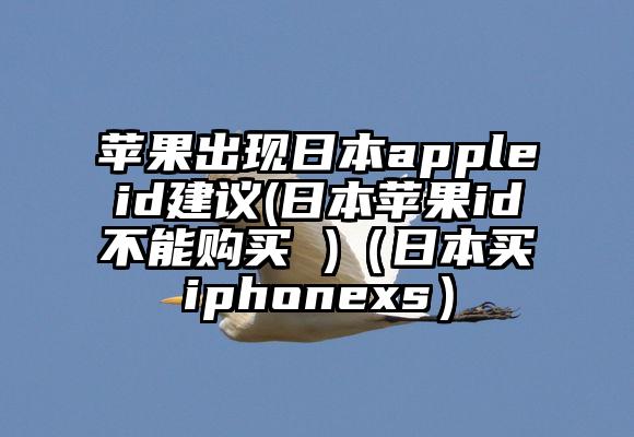 苹果出现日本appleid建议(日本苹果id不能购买 )（日本买iphonexs）