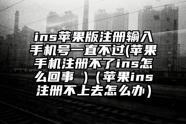 ins苹果版注册输入手机号一直不过(苹果手机注册不了ins怎么回事 )（苹果ins注册不上去怎么办）