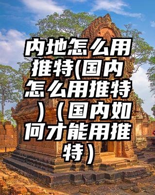 内地怎么用推特(国内怎么用推特 )（国内如何才能用推特）