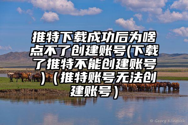 推特下载成功后为啥点不了创建账号(下载了推特不能创建账号 )（推特账号无法创建账号）