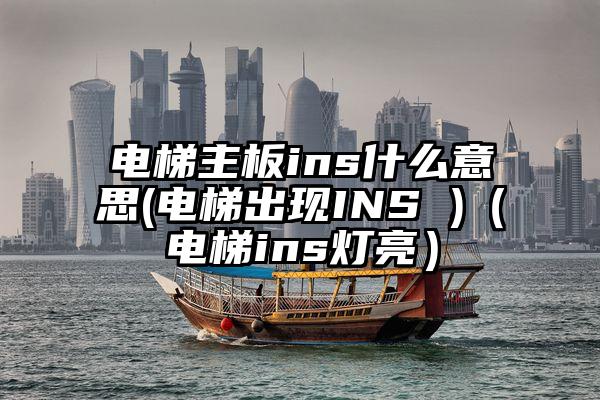 电梯主板ins什么意思(电梯出现INS )（电梯ins灯亮）