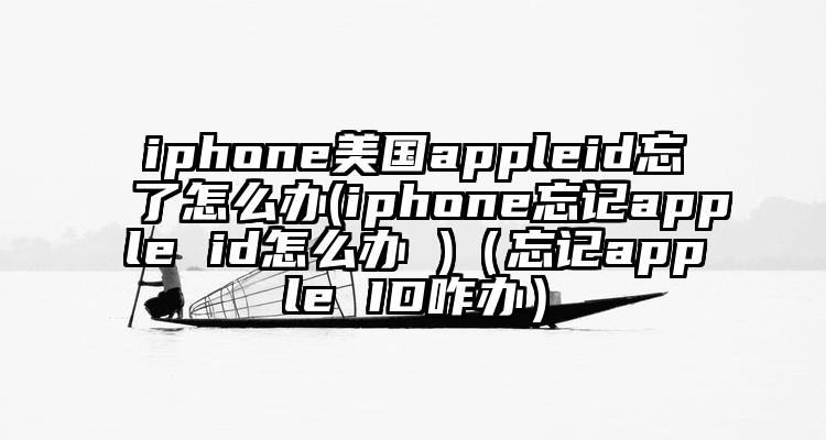 iphone美国appleid忘了怎么办(iphone忘记apple id怎么办 )（忘记apple ID咋办）