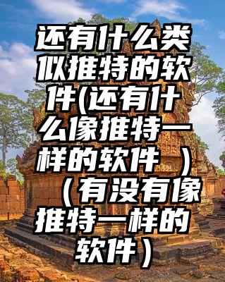 还有什么类似推特的软件(还有什么像推特一样的软件 )（有没有像推特一样的软件）