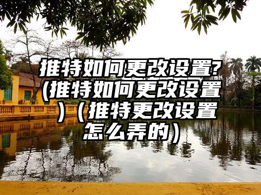 推特如何更改设置?(推特如何更改设置 )（推特更改设置怎么弄的）