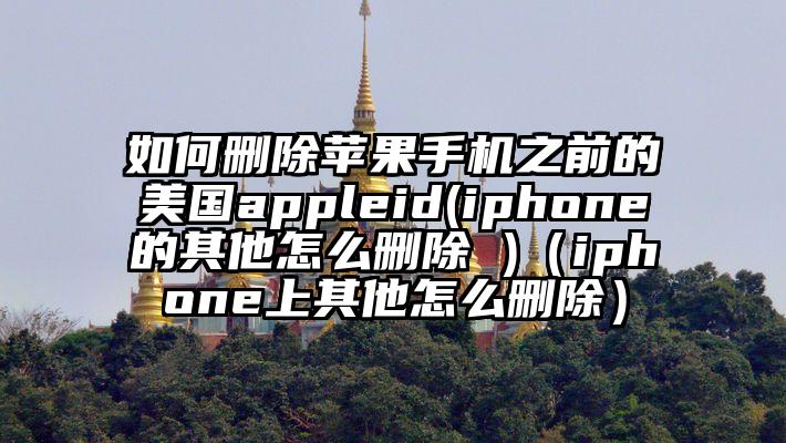 如何删除苹果手机之前的美国appleid(iphone的其他怎么删除 )（iphone上其他怎么删除）