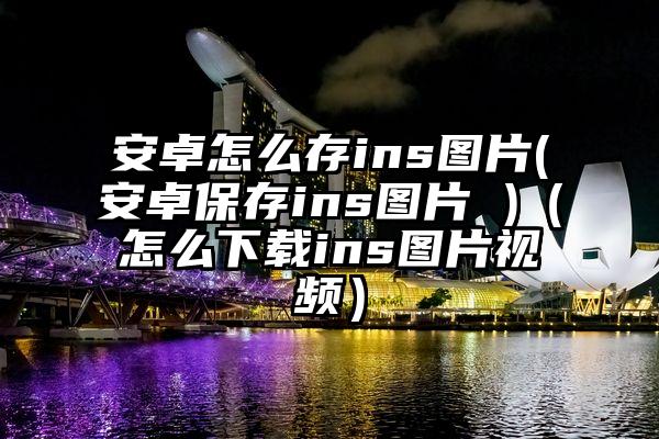 安卓怎么存ins图片(安卓保存ins图片 )（怎么下载ins图片视频）