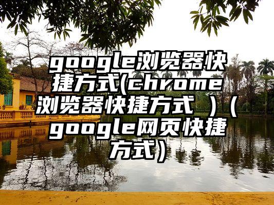 google浏览器快捷方式(chrome浏览器快捷方式 )（google网页快捷方式）