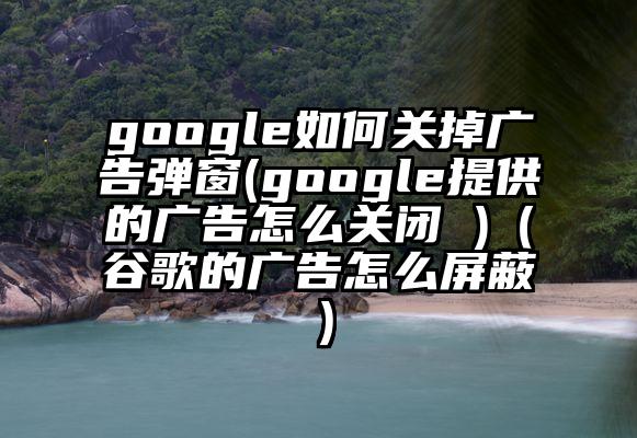 google如何关掉广告弹窗(google提供的广告怎么关闭 )（谷歌的广告怎么屏蔽）